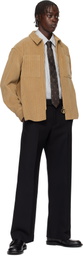 Burberry Brown B Shield Silk Tie