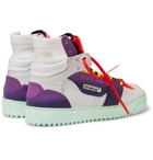 Off-White - Off-Court Nubuck, Leather and Canvas Sneakers - White