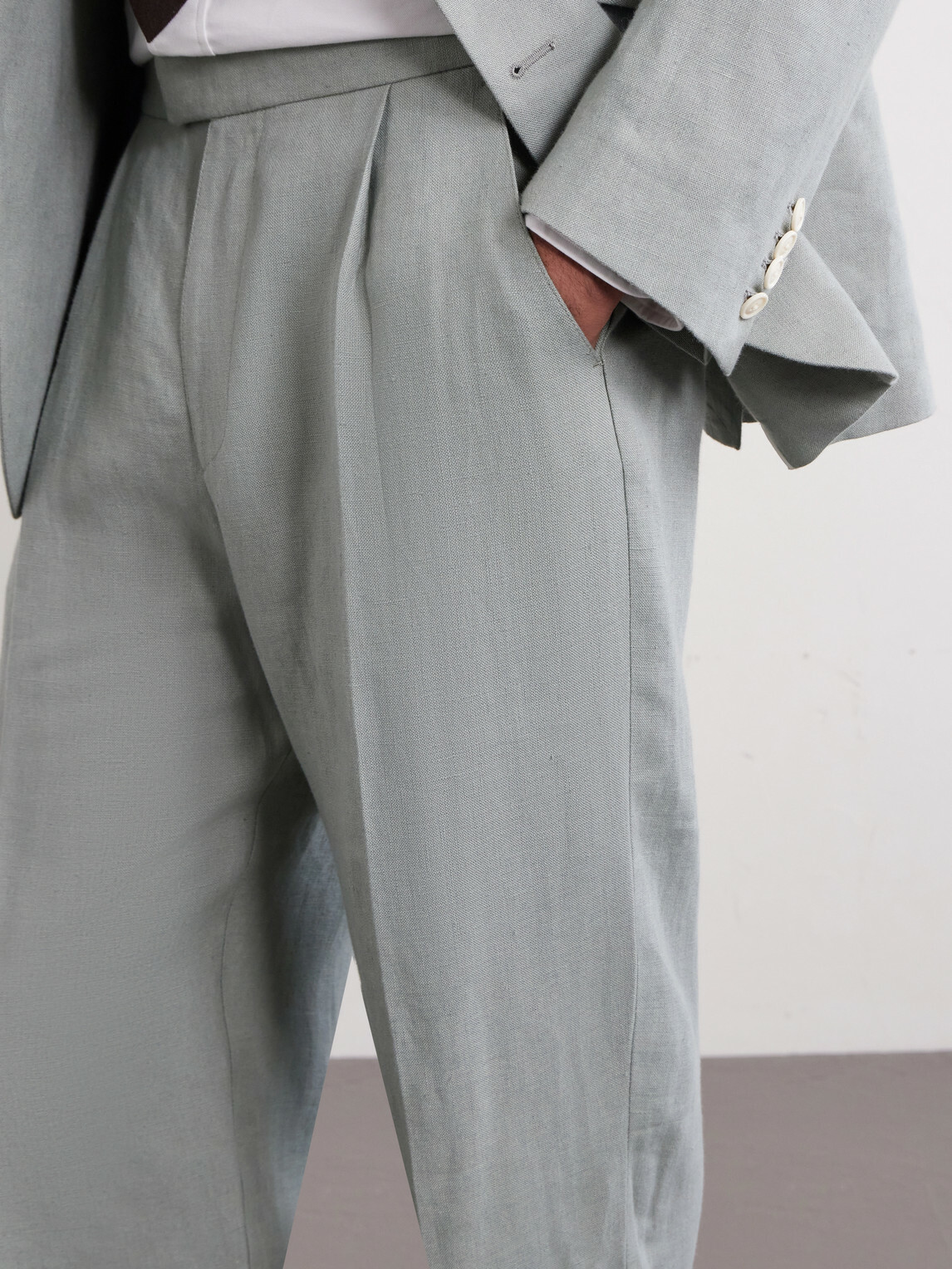 Favourbrook - Cooper Slim-Fit Linen Suit Trousers - Green