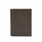 Thom Browne Men's Pebble Grain Double Card Holder in Dark Brown