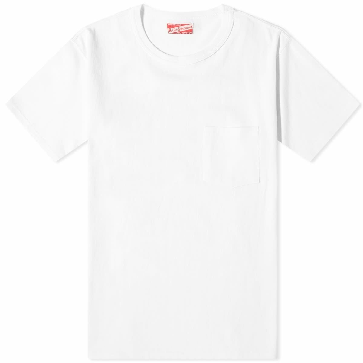 Photo: The Real McCoy's Men's The Real McCoys Joe McCoy Pocket T-Shirt in White