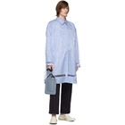 Maison Margiela Blue Oversized Organza Shirt