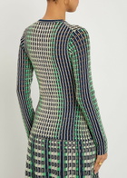 Simkhai Mabel Textured Cut-out Knit top Blue