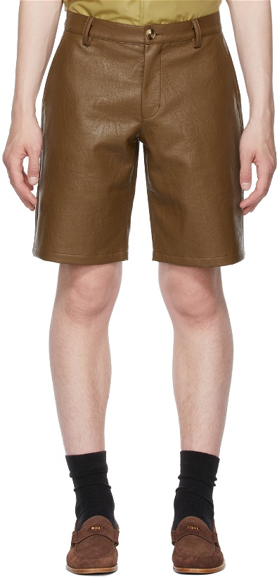 Photo: Han Kjobenhavn Brown Vegan Leather Suit Shorts
