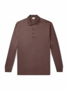 Charvet - Cotton-Sateen Polo Shirt - Brown