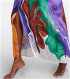 Dorothee Schumacher Rainbow Flames linen maxi dress