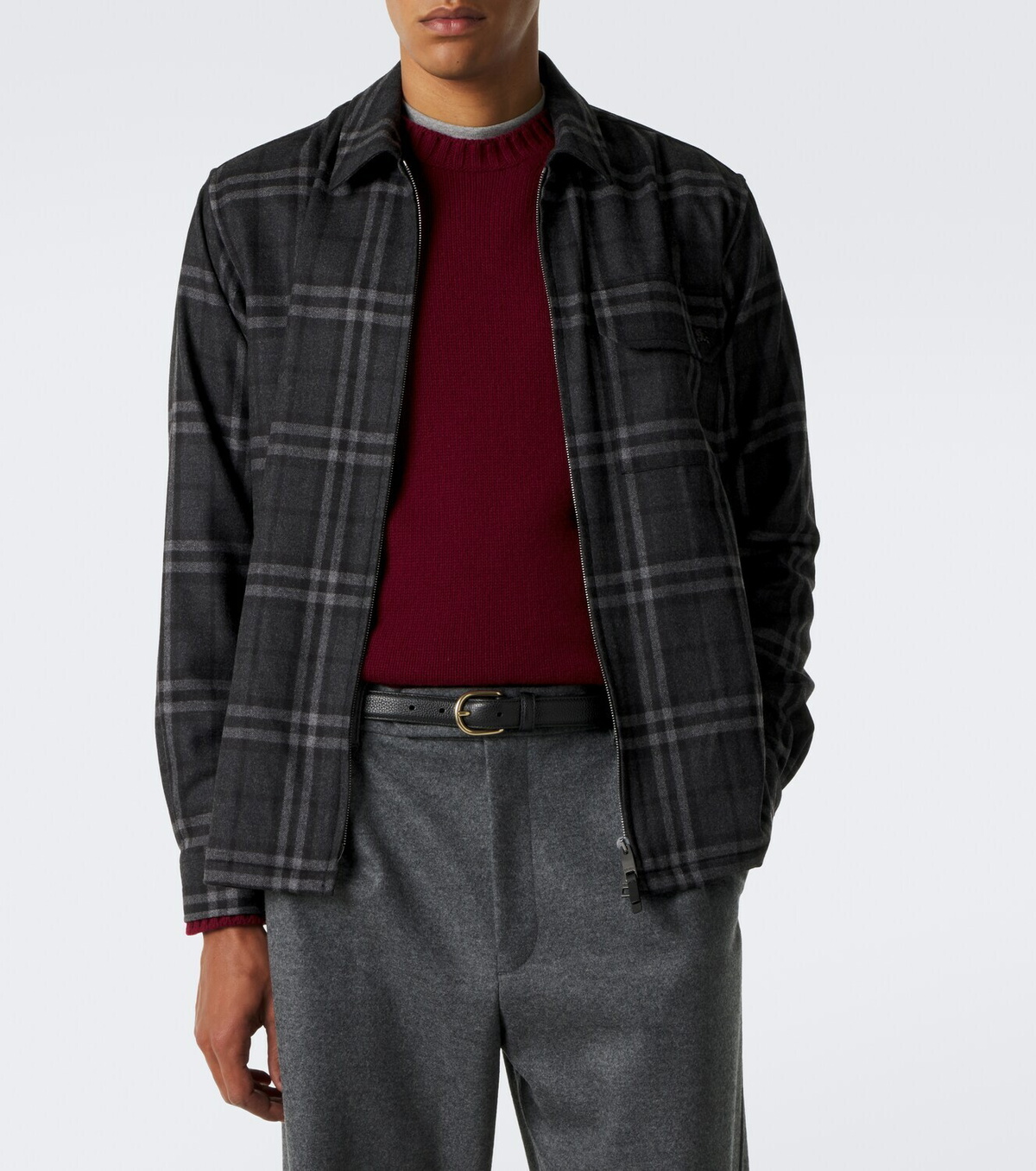 Burberry Burberry Check wool and cashmere jacket