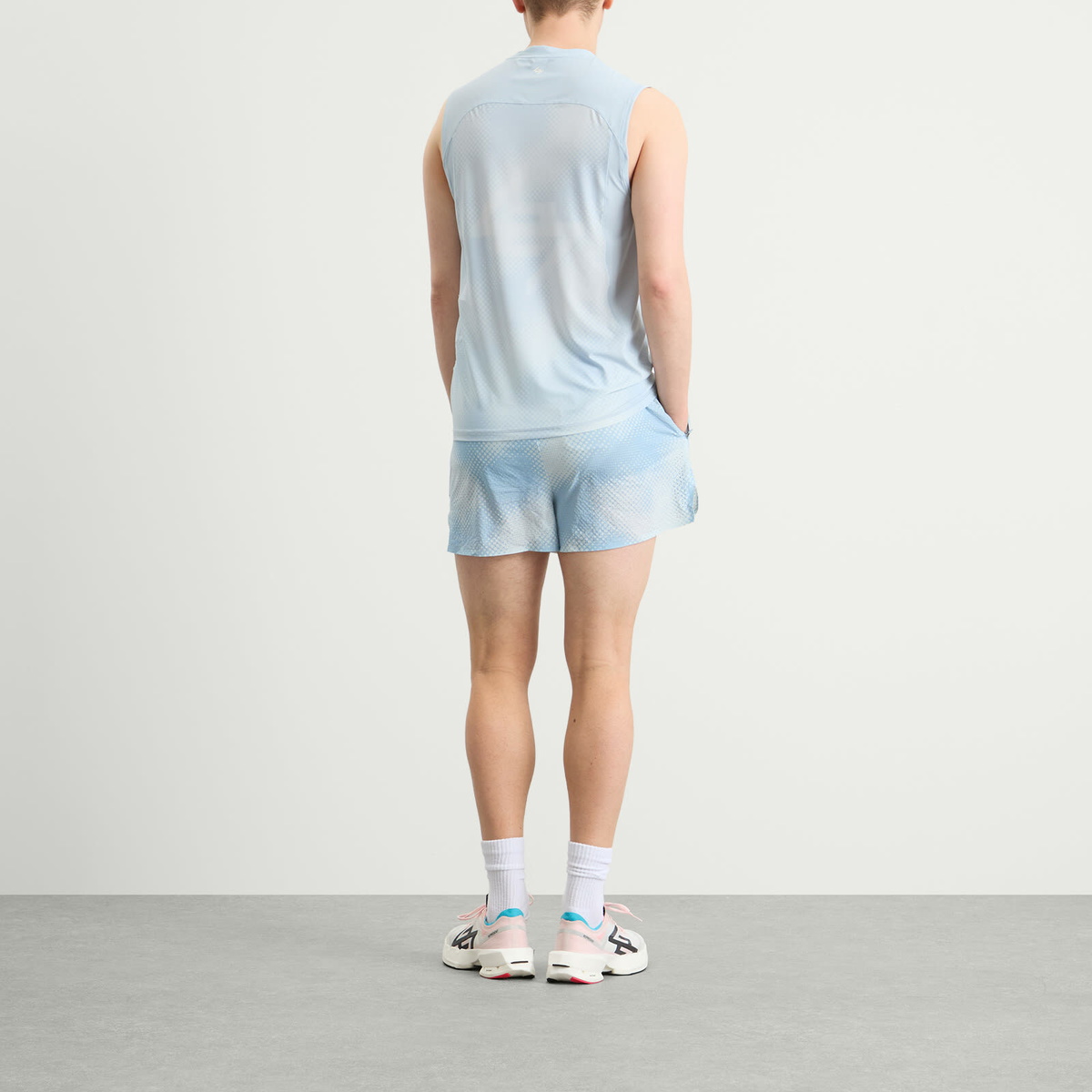 Represent 247 Men's Hybrid Tank in Glacier Fade Out