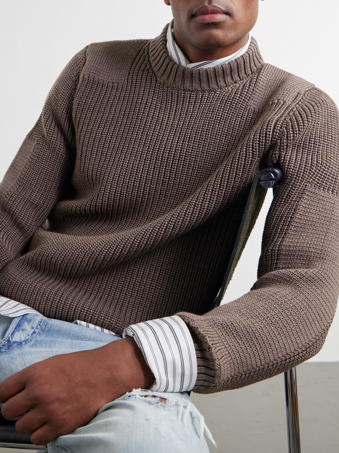 S.N.S. Herning - Robust Wool Sweater - Brown