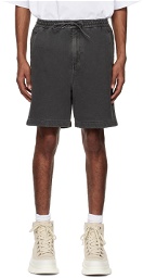 Juun.J Gray Embroidered Shorts
