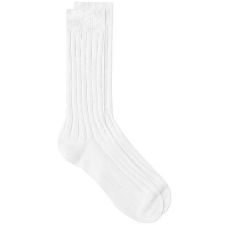 Photo: Margaret Howell Men's Rib Socks in White