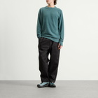 Goldwin Men's Mesh Pile Crew Sweatshirt in Moss Agate