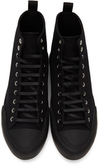 Jil Sander Black Canvas High-Top Sneakers