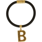 Balenciaga Black Elastic B Bracelet