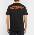 Off-White - Logo-Print Cotton-Jersey T-Shirt - Men - Black