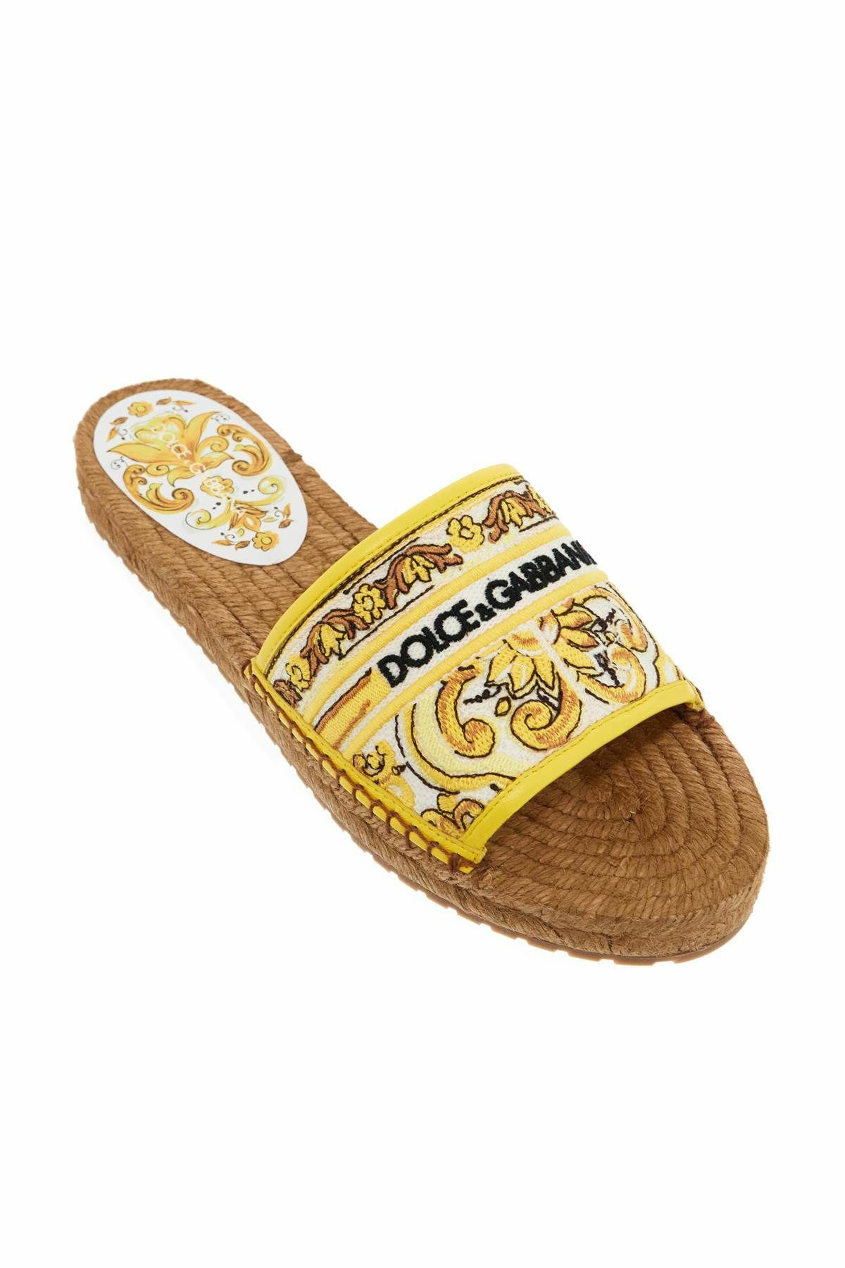 Dolce & Gabbana 'Maiolica' embroidery slides