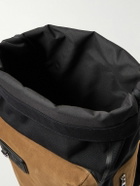 LOEWE - Flex Logo-Embossed Suede and Canvas Backpack