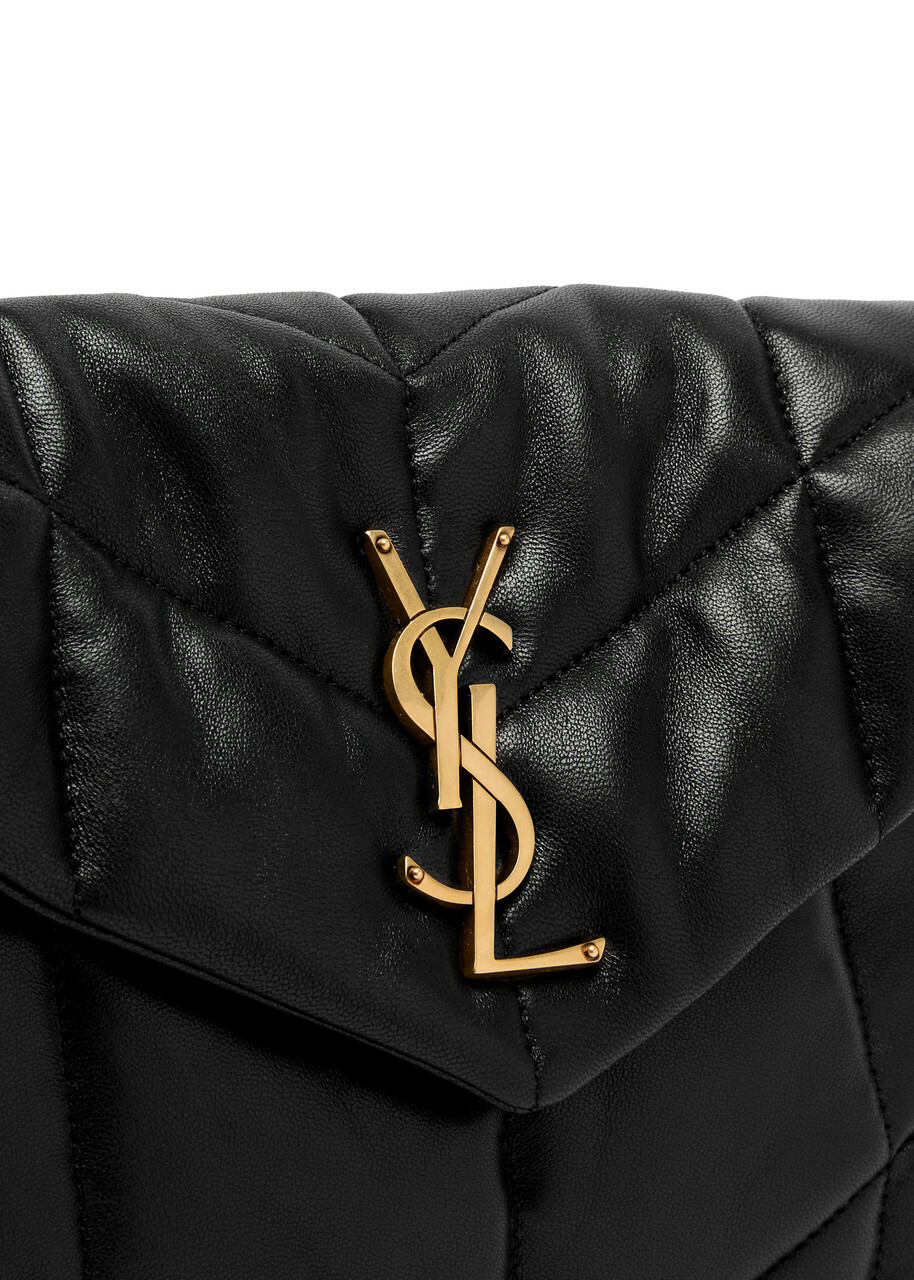 Saint Laurent Lou Puffer Small Leather Shoulder bag - Black - One Size