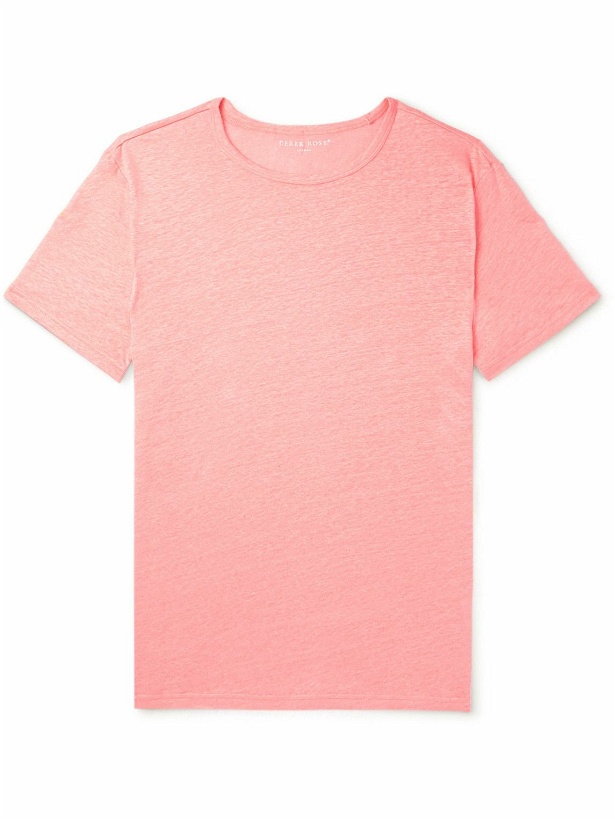 Photo: Derek Rose - Jordan 2 Linen-Jersey T-Shirt - Pink