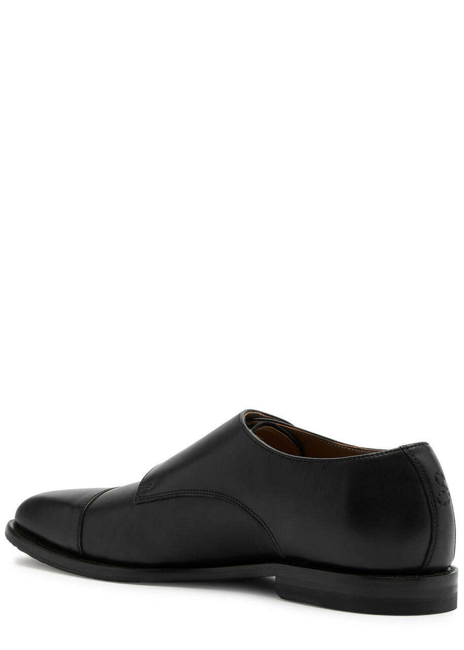 Oliver Sweeney Coombe Leather Monk Strap Shoes Black