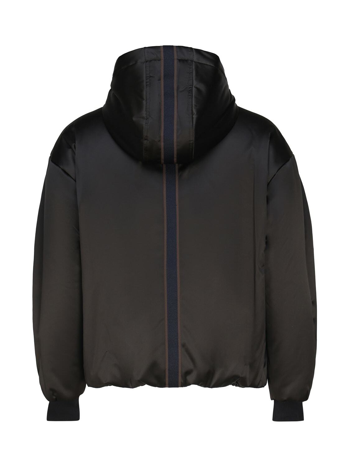 Ferrari Shiny Fabric Bomber Jacket With Hood