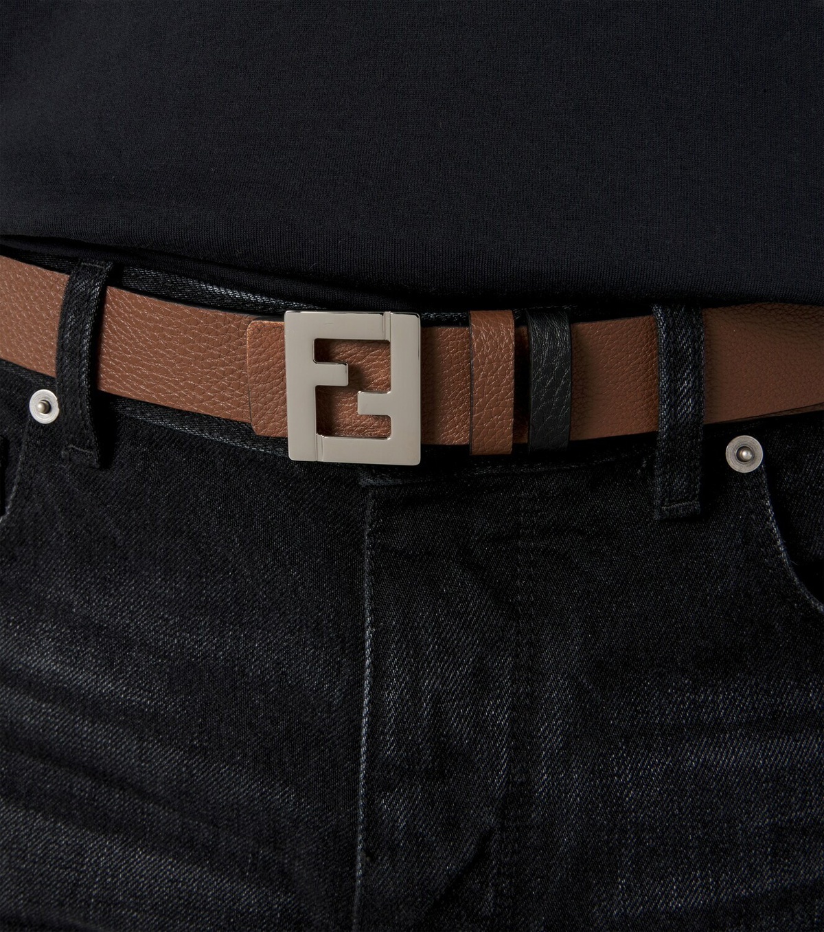 Fendi FF reversible leather belt