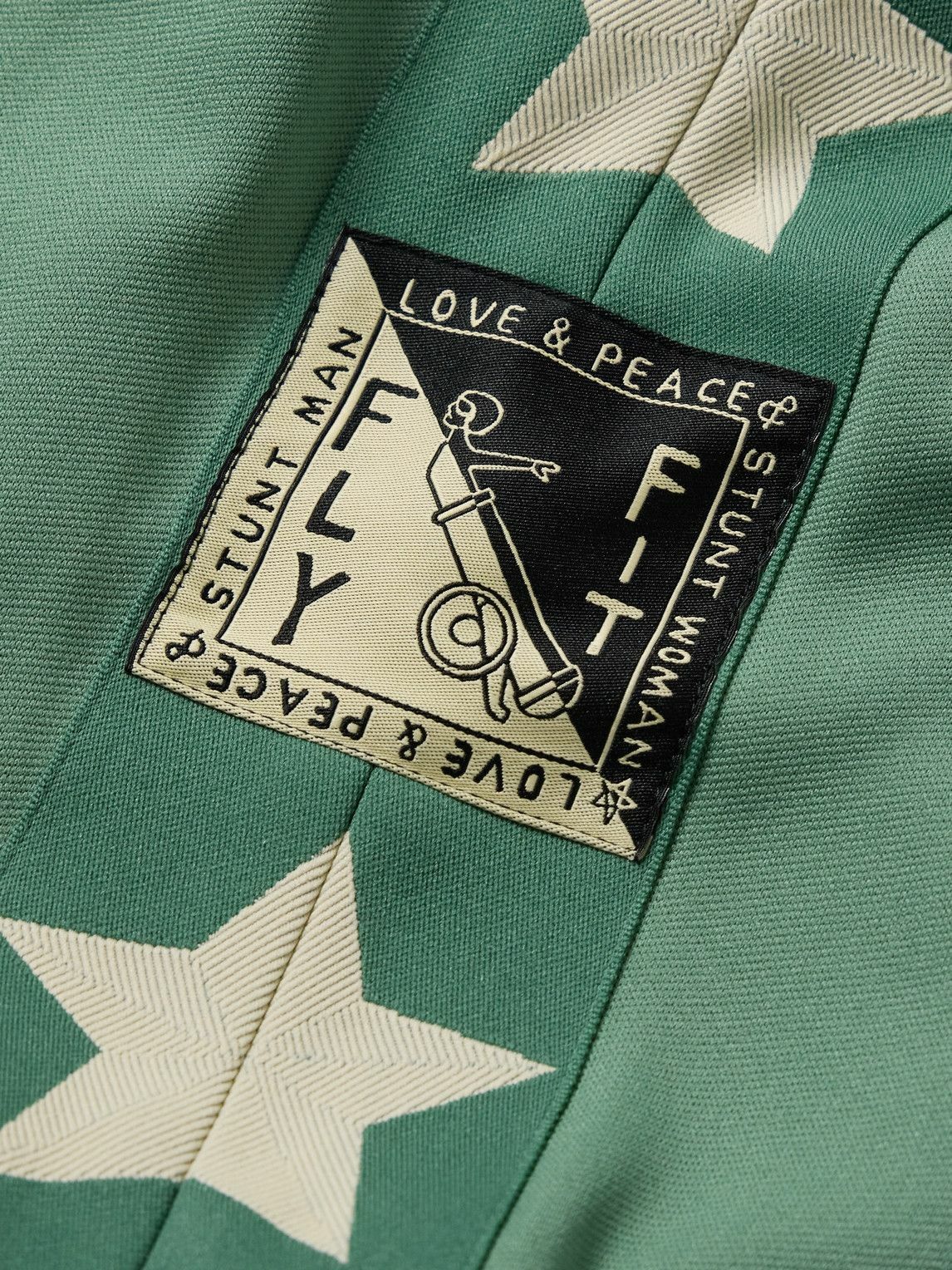 KAPITAL - Logo-Appliquéd Printed Tech-Jersey Sweatpants - Green