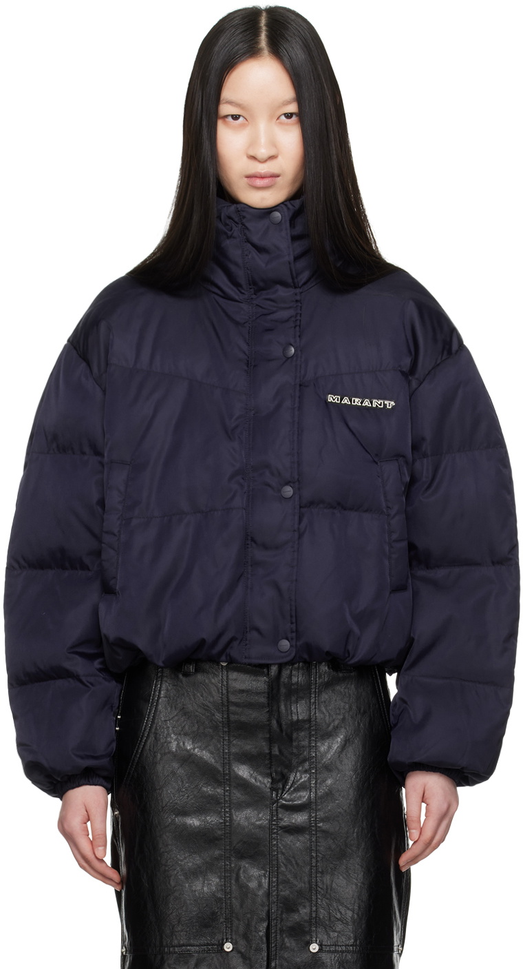 ISABEL MARANT｜DOWN JACKETS (TILYSA (MA0124FA A3C51E 01B Isabel Marant TILYSA Logo Patch Puffer Jacket Black MA0124FA