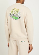 Malbon Grateful Dead Printed Cotton Sweatshirt Beige