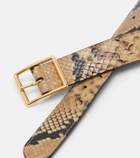Nili Lotan Gabriele snake-print leather belt
