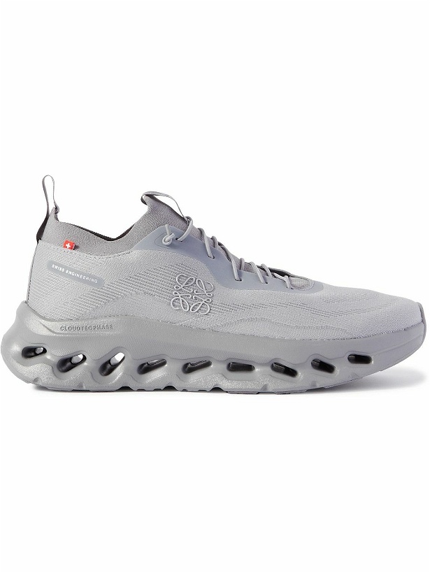 Photo: LOEWE - On Cloudtilt Stretch-Knit Sneakers - Gray