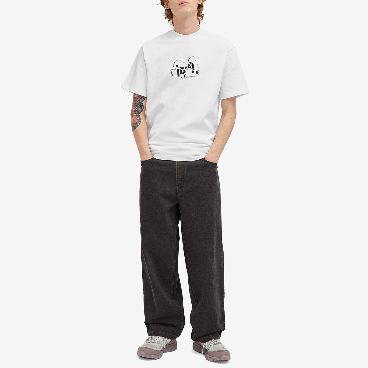 Lo-Fi Men's Broken Logo T-Shirt in Black