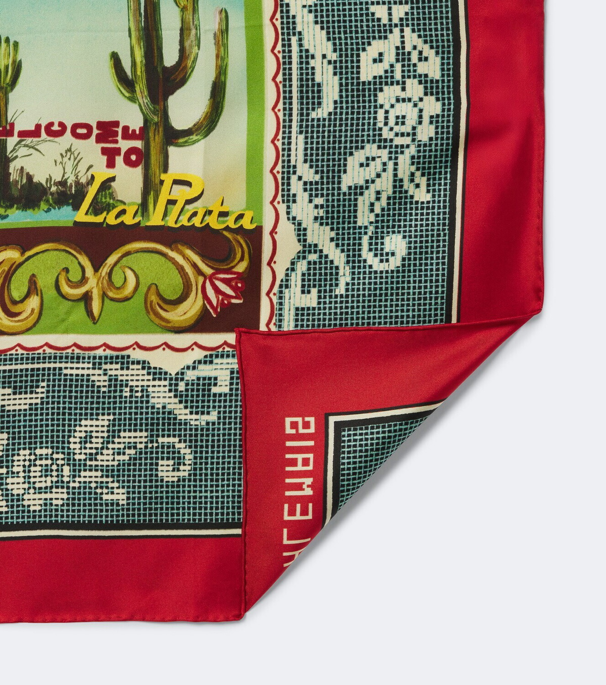 Alémais Ace printed silk scarf