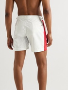 Orlebar Brown - Bulldog Mid-Length Striped Swim Shorts - White