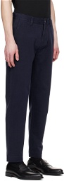 Hugo Navy Tapered-Fit Trousers