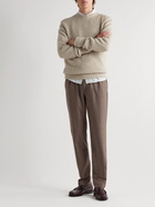 De Bonne Facture - Wool-Flannel Drawstring Trousers - Brown