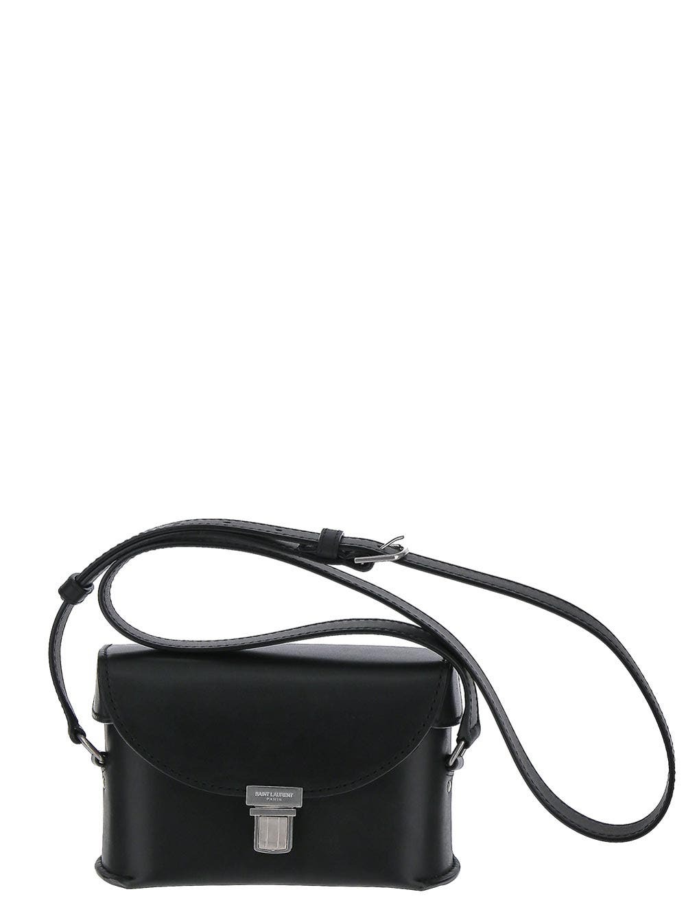 SAINT LAURENT ブラックレザー バッグ Saint Laurent Sac Boite Bag Saint Laurent