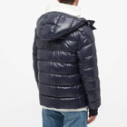 Moncler Men's Cuvellier Hooded Down Jacket in Navy