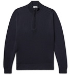 John Smedley - Tapton Slim-Fit Merino Wool Half-Zip Sweater - Blue