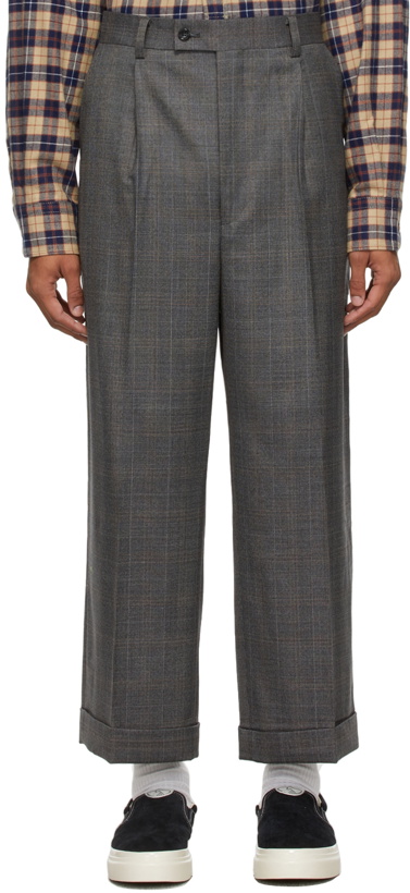 Photo: Junya Watanabe Grey Wool Check Trousers