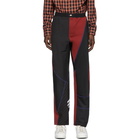 Ahluwalia Black and Red Femi Track Pants