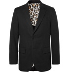 Wacko Maria - Black Unstructured Herringbone Linen Suit Jacket - Black