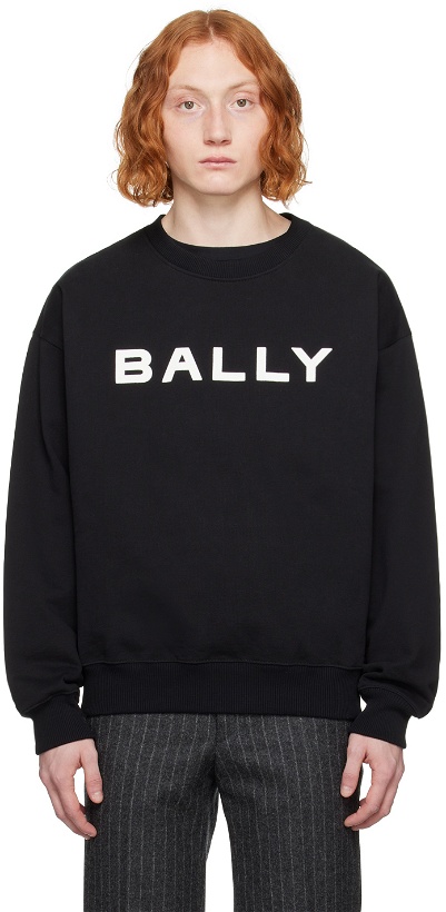 Photo: Bally Black Flocked Sweatshirt