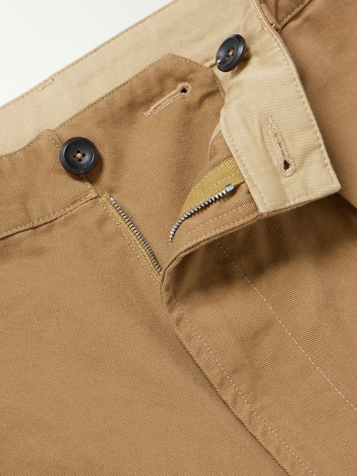 Drake's - HIM Games Tapered Pleated Cotton-Twill Trousers - Brown