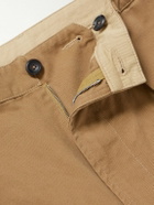 Drake's - HIM Games Tapered Pleated Cotton-Twill Trousers - Brown