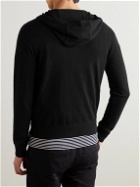 Mr P. - Wool and Cashmere-Blend Zip-Up Hoodie - Black