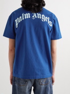 Palm Angels - Logo-Print Cotton-Jersey T-Shirt - Blue