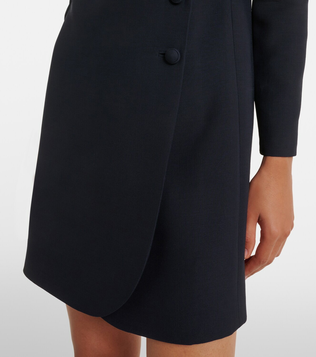 Valentino Crepe Couture tie-neck minidress