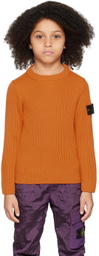 Stone Island Junior Kids Orange Patch Sweater