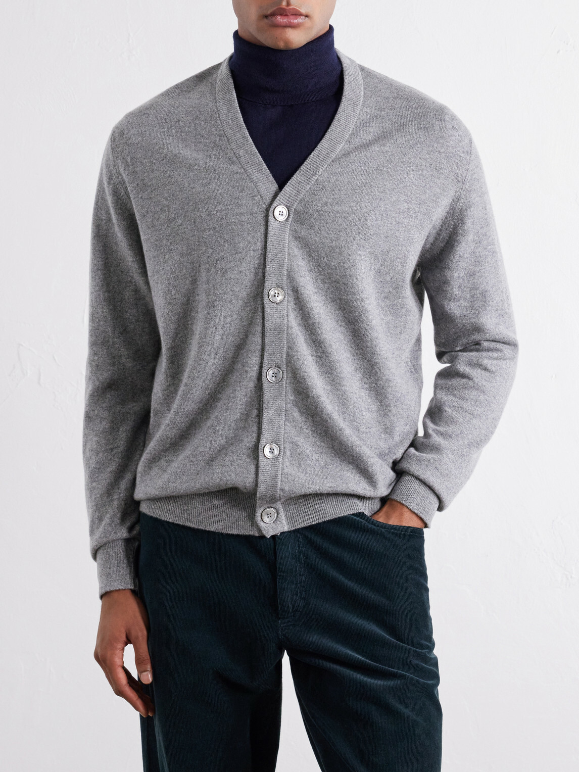 Begg & Co - Heriot Cashmere Cardigan - Gray